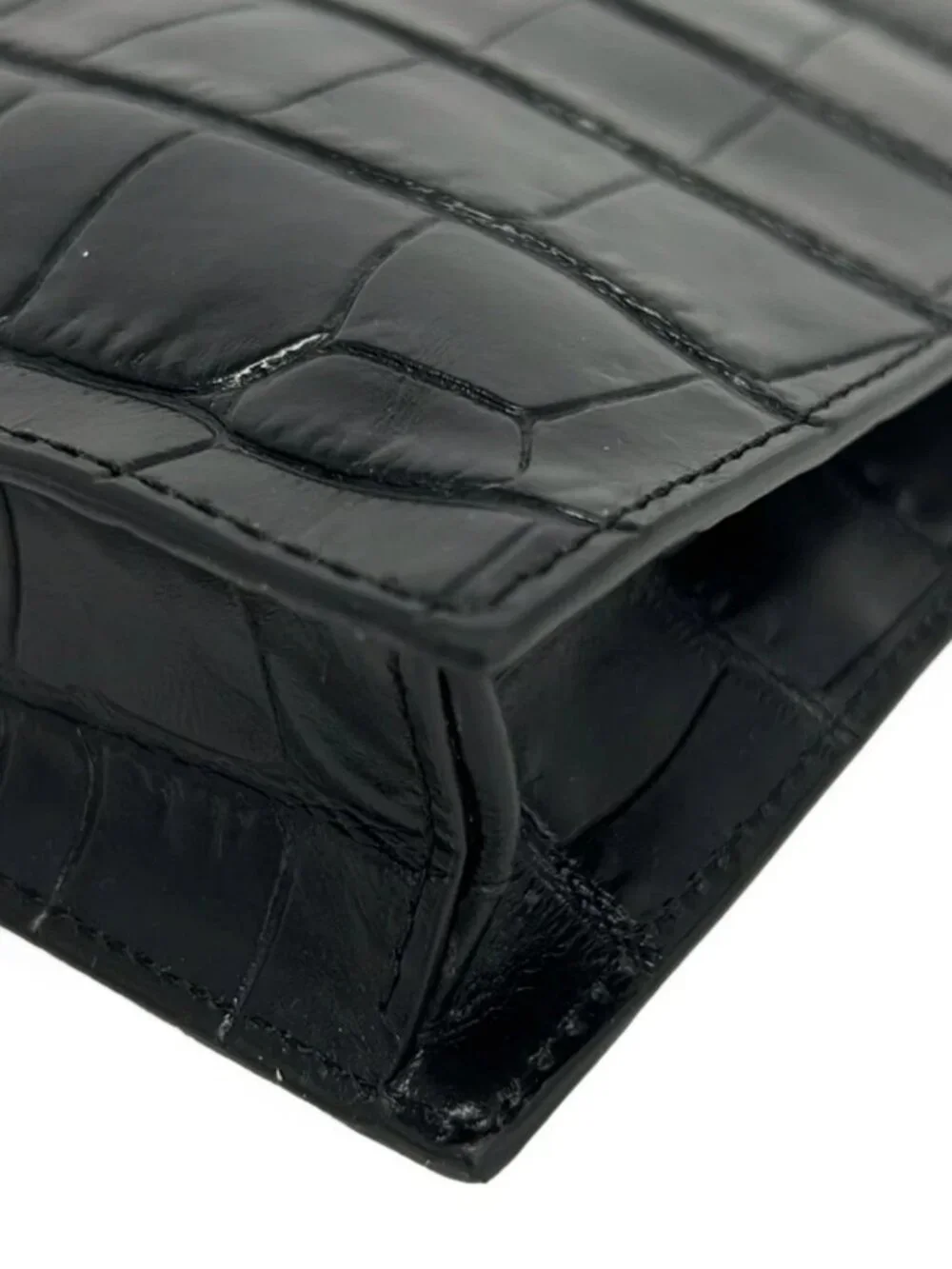 COACH Manhattan Convertible Slim Messenger Bag 25992 Black Leather Clutch Bag